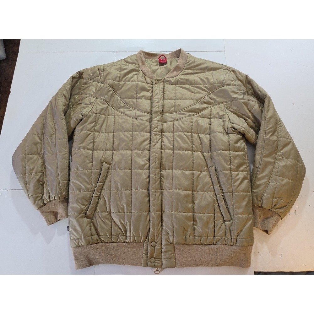 Jordan Brand Flight Winterized Padded Bomber Jacket Tan Beige Mens Size 3XL